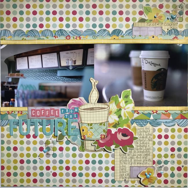 Scrapbooking with Stamps - Glitter Girl video 150 - scrapbook page by Shimelle Laine