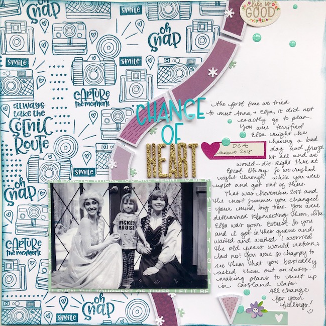 Scrapbook page by Shimelle with Best of Both Worlds kit - August 2020